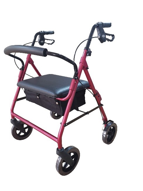 Heavy Duty 4 Wheeled Steel Bariatric Safety Walker with rest seat image cover