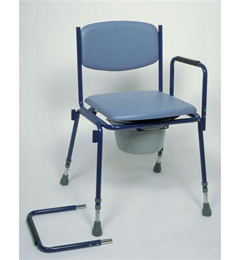 Adjustable height stacking commode image cover