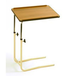 Overbed Table with Split Legs and Wooden Top image cover