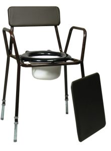 Adjustable height stacking commode image cover