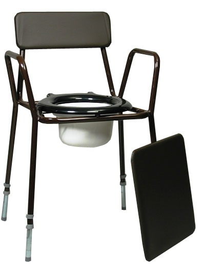 Adjustable height stacking commode image cover