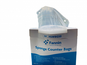 Fannin Sponge Counter Bags Packaging