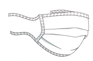 Surgical Tie Back Mask Graphic