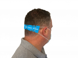 Blue Mask Extender on Head to Side