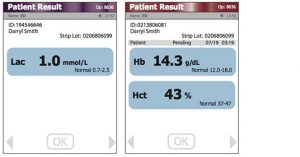 Statstrip LAC/HB/HCT Meter Readings