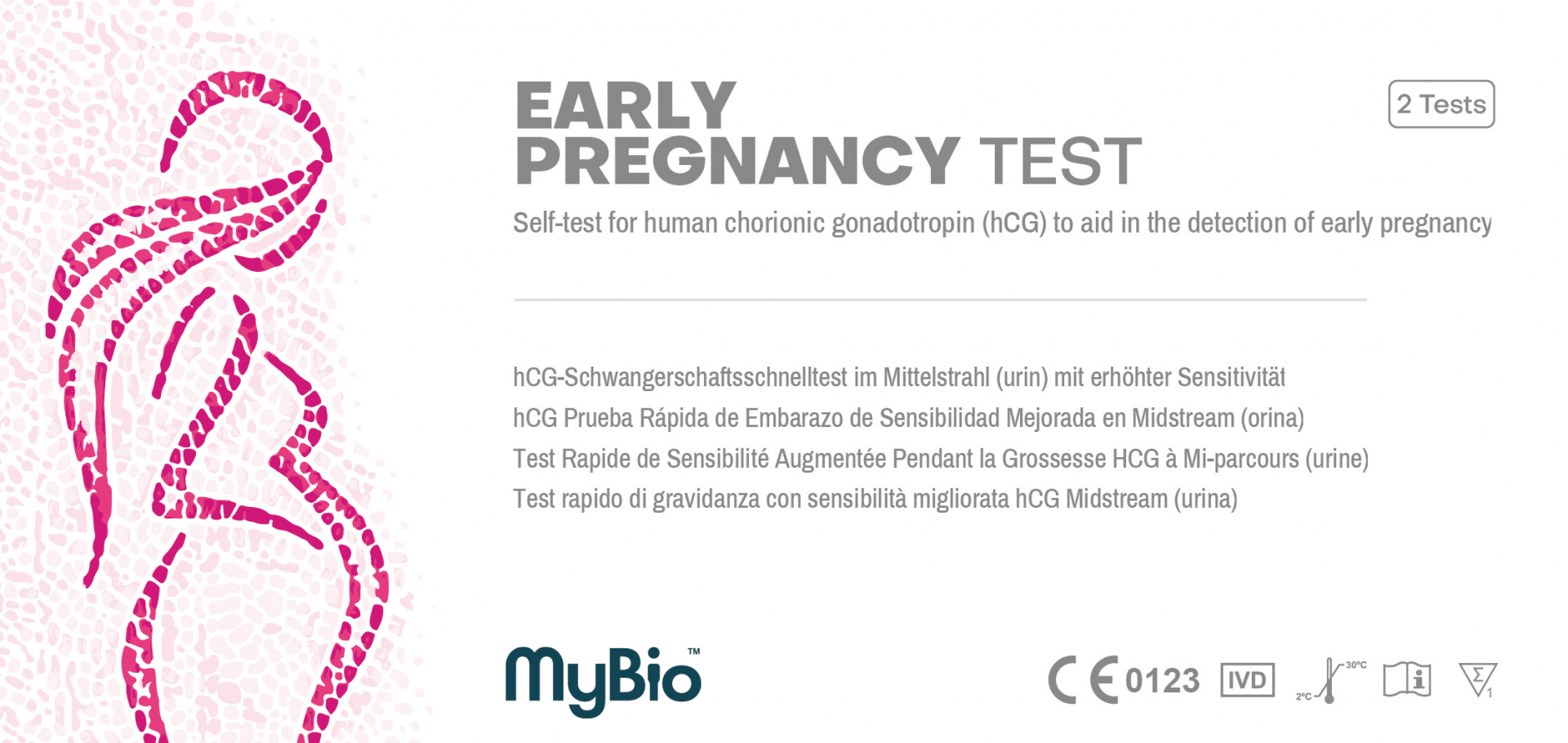 MyBio Early Pregnancy At Home Self Test (2 tests) image cover