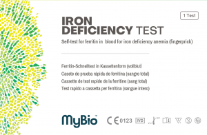 MyBio Iron Deficiency self test for checking levels of Ferritin in the blood