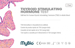 MyBio thyroid stimulating hormone self test for checking if the thyroid is underactive